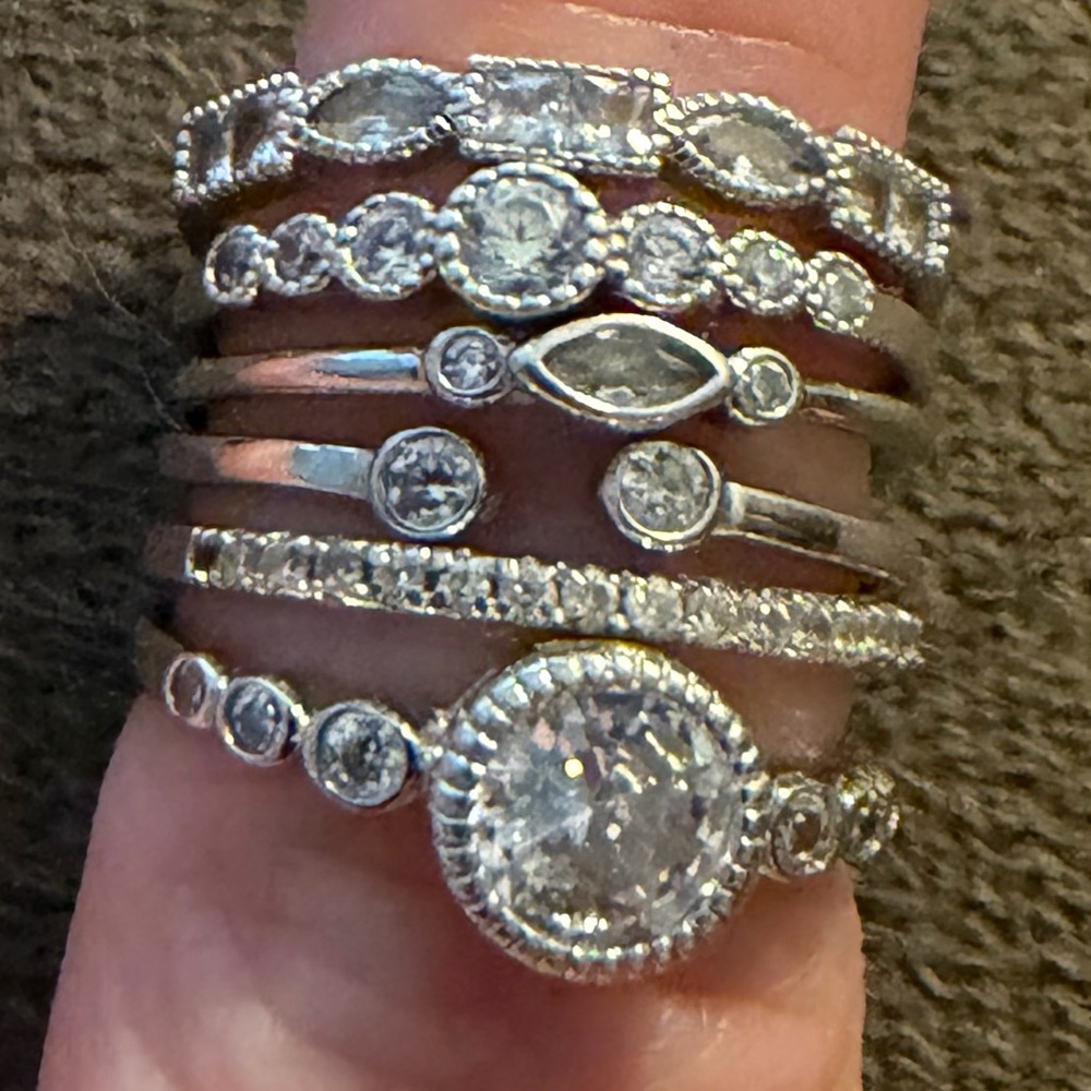 Sterling Silver Stacked Ring Set - image 1